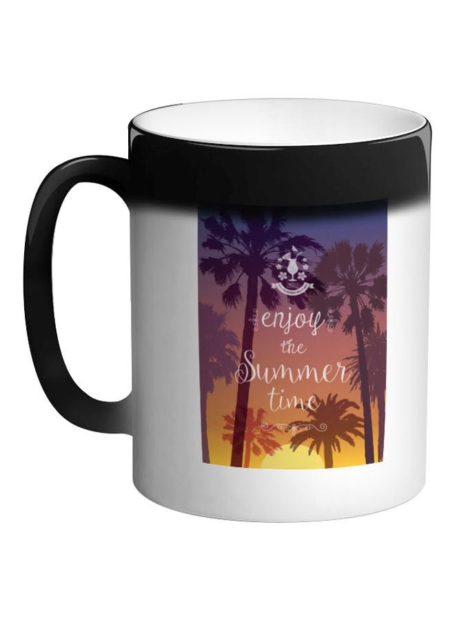 Decalac Enjoy The Summer Time Printed Magic Coffee Mug Black - Image 1