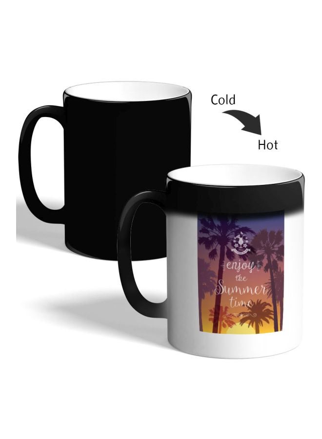 Decalac Enjoy The Summer Time Printed Magic Coffee Mug Black - Image 2
