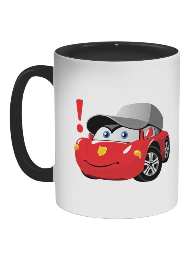 Decalac Cartoon Characters Car Printed Coffee Mug Black/Red/Grey