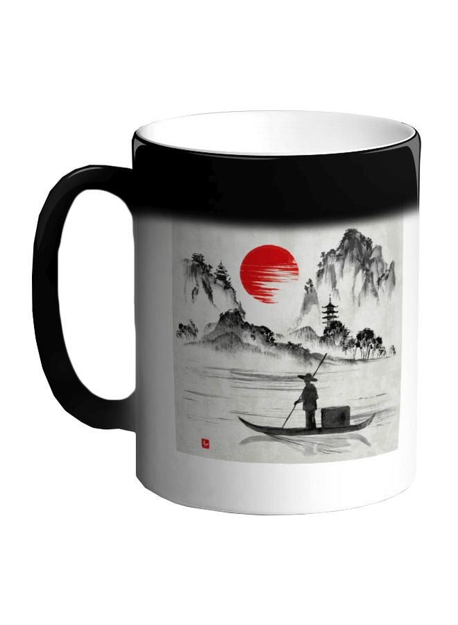 ديكالاك مج قهوة رائع بطبعة لشروق الشمس في الصين أسود 325ملليلتر - Image 1