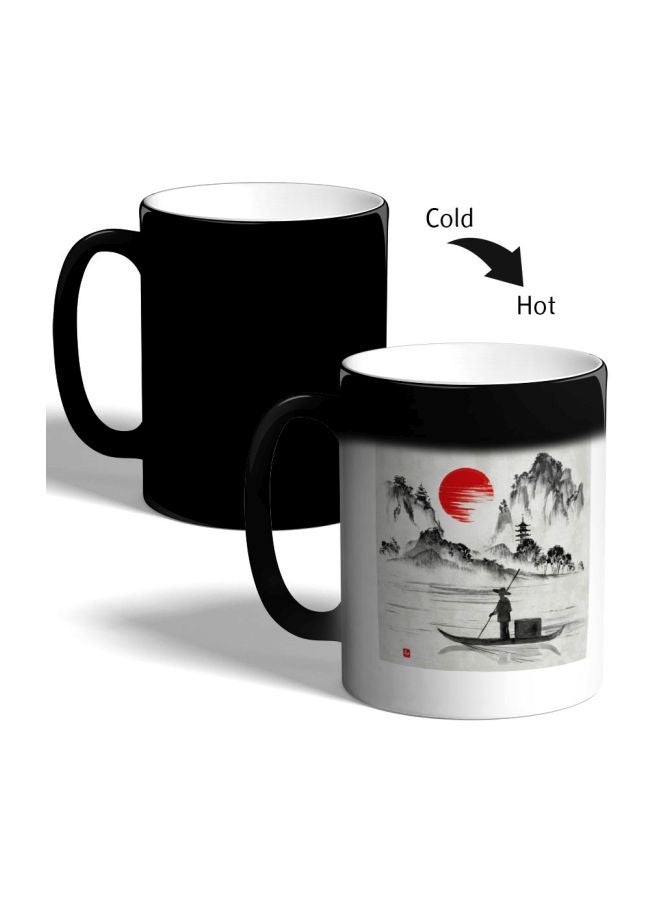 ديكالاك مج قهوة رائع بطبعة لشروق الشمس في الصين أسود 325ملليلتر - Image 2