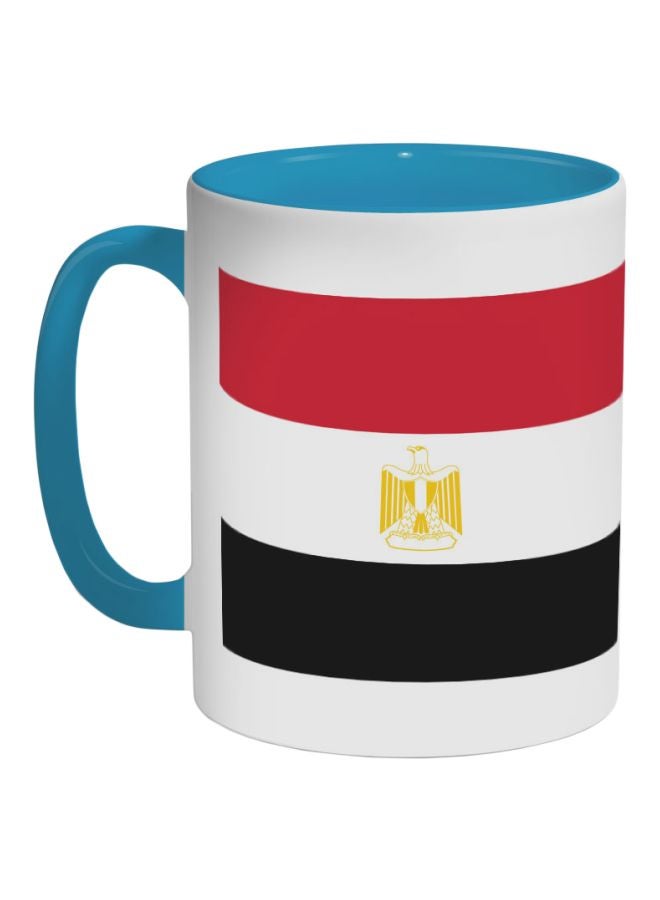 مج قهوة بطبعة علم جمهورية مصر العربية أزرق/أبيض/أحمر 325ملليلتر