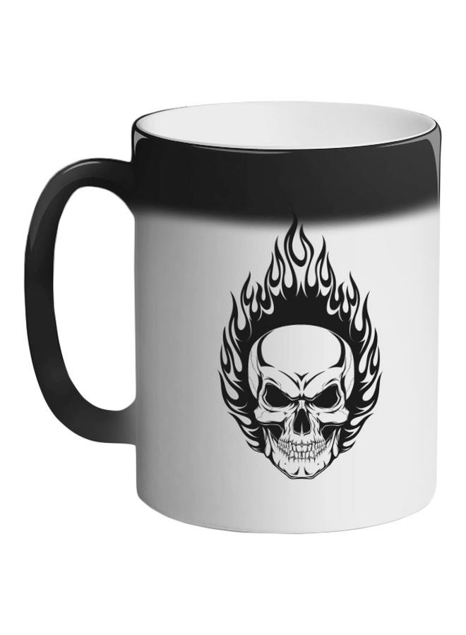 Decalac Skull Printed Magic Coffee Mug Black 325ml  - Image 1