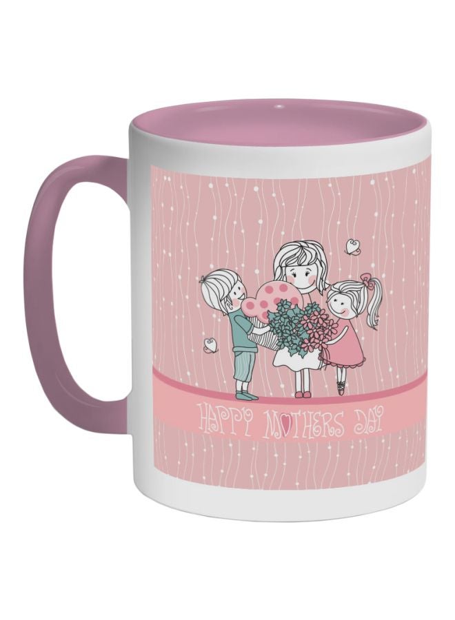 ديكالاك قدح قهوة - هابي ماذرز داي وردي/ أبيض/ أخضر 325ملليلتر