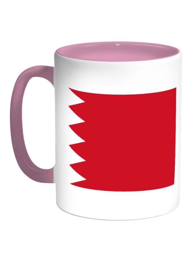 ديكالاك قدح قهوة - شعار البحرين وردي/أبيض/ أحمر