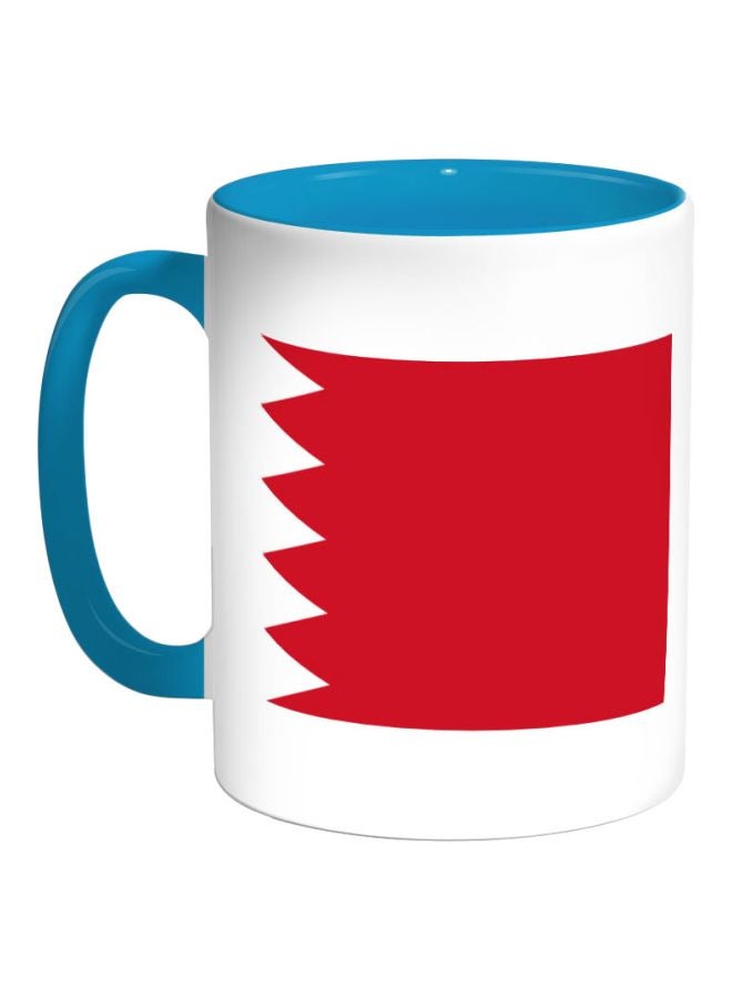 ديكالاك قدح قهوة - شعار البحرين أزرق/أبيض/أحمر