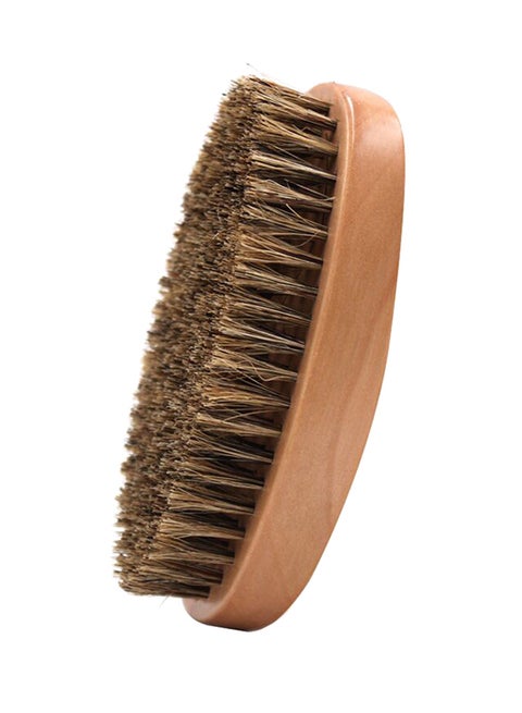 Natural Bristle Beard Brush Brown 11 x 5 x 6cm