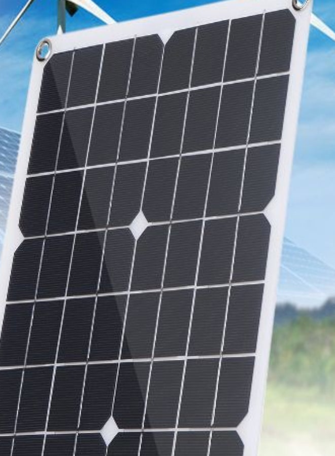 Generic Flexible Solar Panel With USB LED Display Controller Kit Black/White/Blue 30 x 3cm  - Image 2