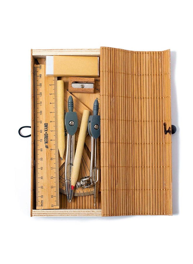 Onyx & Green 10-Piece Math Component Geometry Box Brown - Image 2