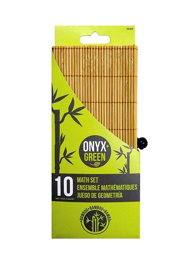 Onyx & Green 10-Piece Math Component Geometry Box Brown - Image 3