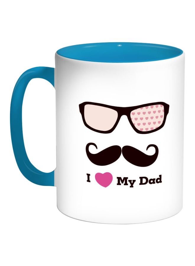 ديكالاك قدح قهوة - أي لوف ماي داد أبيض/أزرق/أسود/أصفر 325ملليلتر