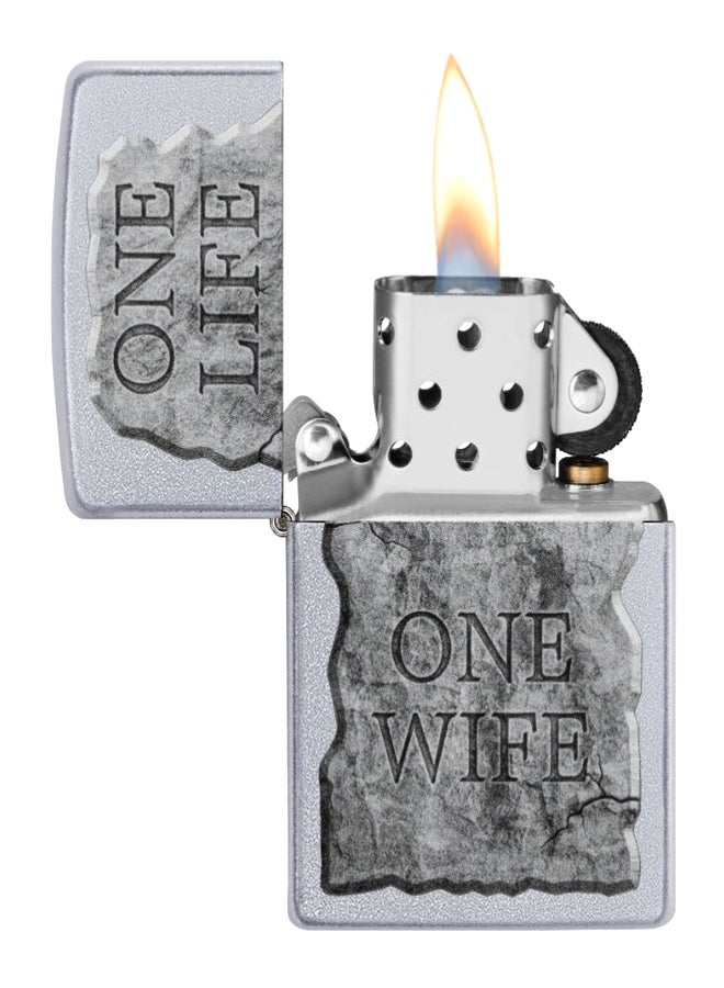 Zippo One Life One Wife Design Gas Lighter 8.5 x 6cm - Image 2