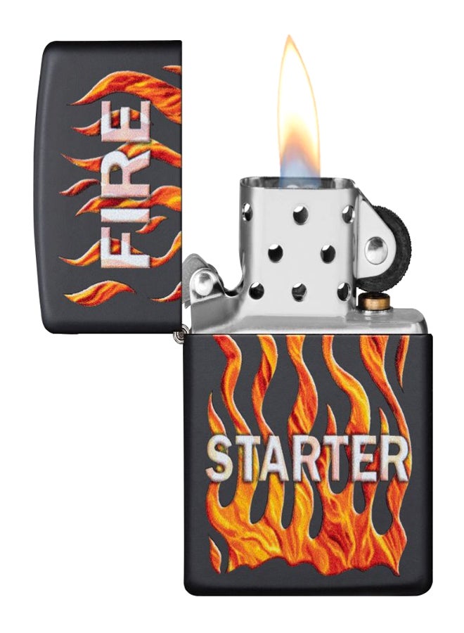 زيبو ولاعة تعمل بالغاز بتصميم شعلة نار 8.5 x 6سم - Image 2