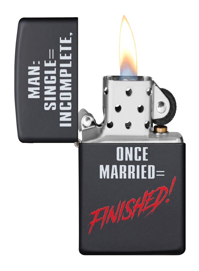 زيبو ولاعة غاز مطبووع عليها 'Man Single' 8.5 x 6سم - Image 2