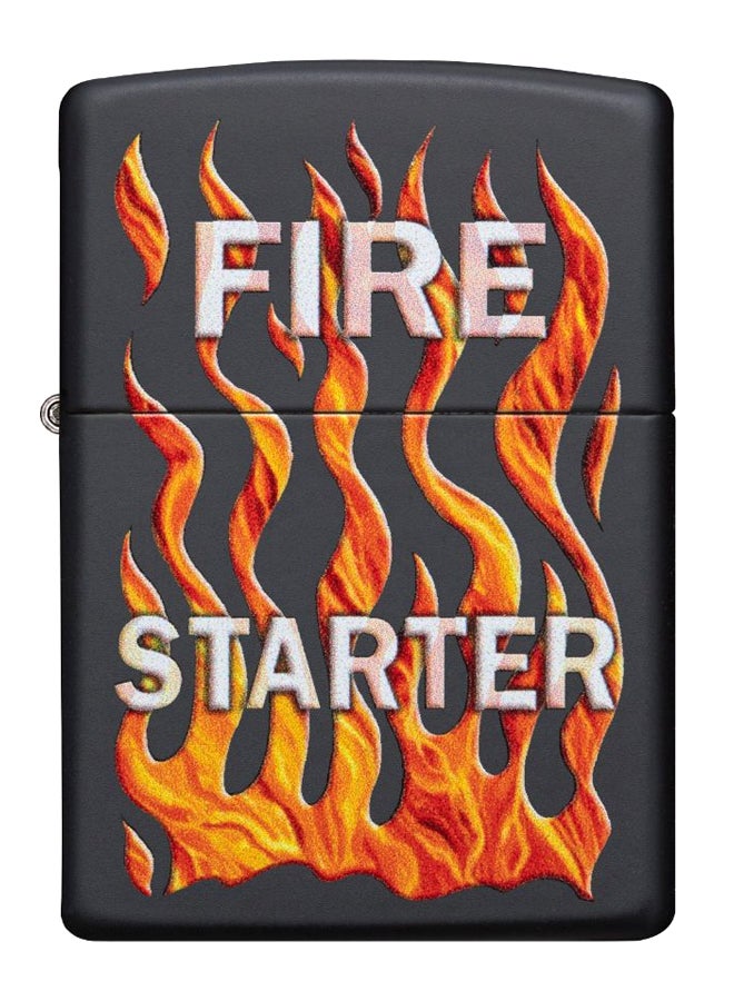 زيبو ولاعة تعمل بالغاز بتصميم شعلة نار 8.5 x 6سم - Image 1