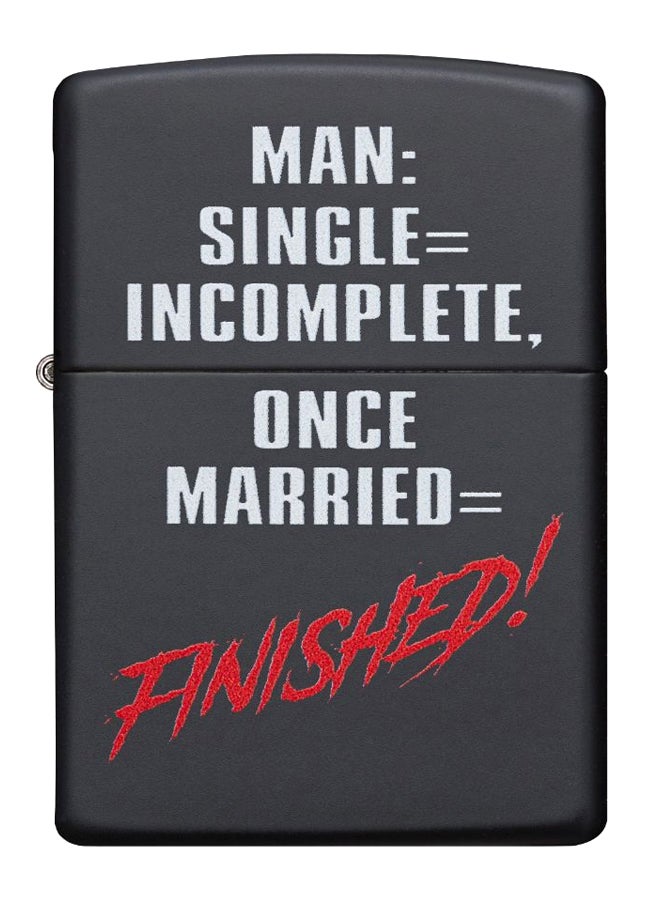 زيبو ولاعة غاز مطبووع عليها 'Man Single' 8.5 x 6سم - Image 1