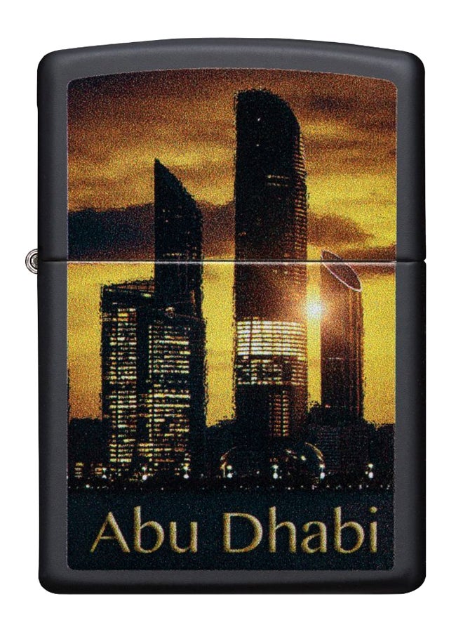 زيبو ولاعة تعمل بالغاز بتصميم أفق أبو ظبي 8.5 x 6سم - Image 1