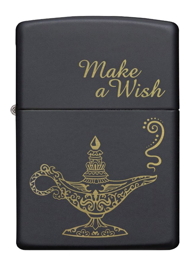 زيبو ولاعة تعمل بالغاز بتصميم مع عبارة Make A Wish 8.5 x 6سم - Image 1