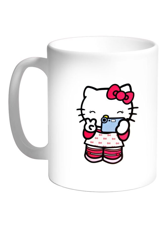 Decalac Hello Kitty Printed Coffee Mug White/Pink/Blue 325ml