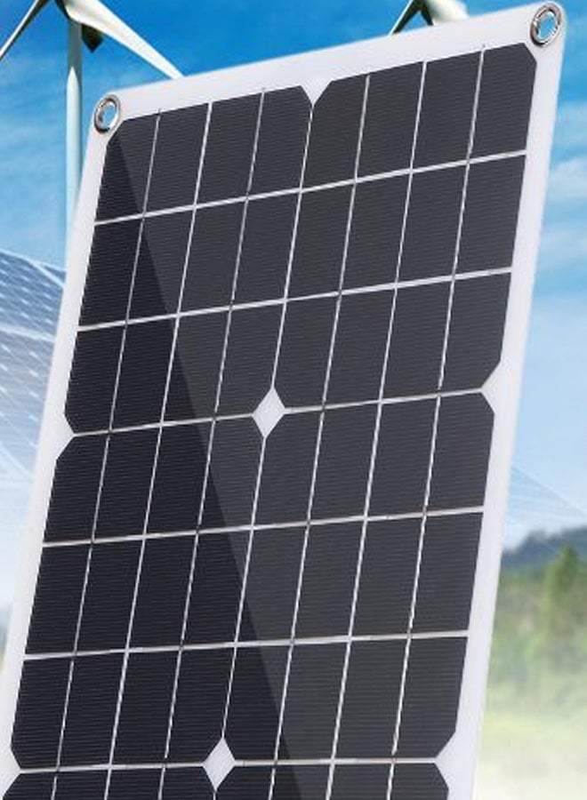 Generic Flexible Solar Panel With USB LED Display Controller Kit Black/White/Blue 44 x 29cm  - Image 2
