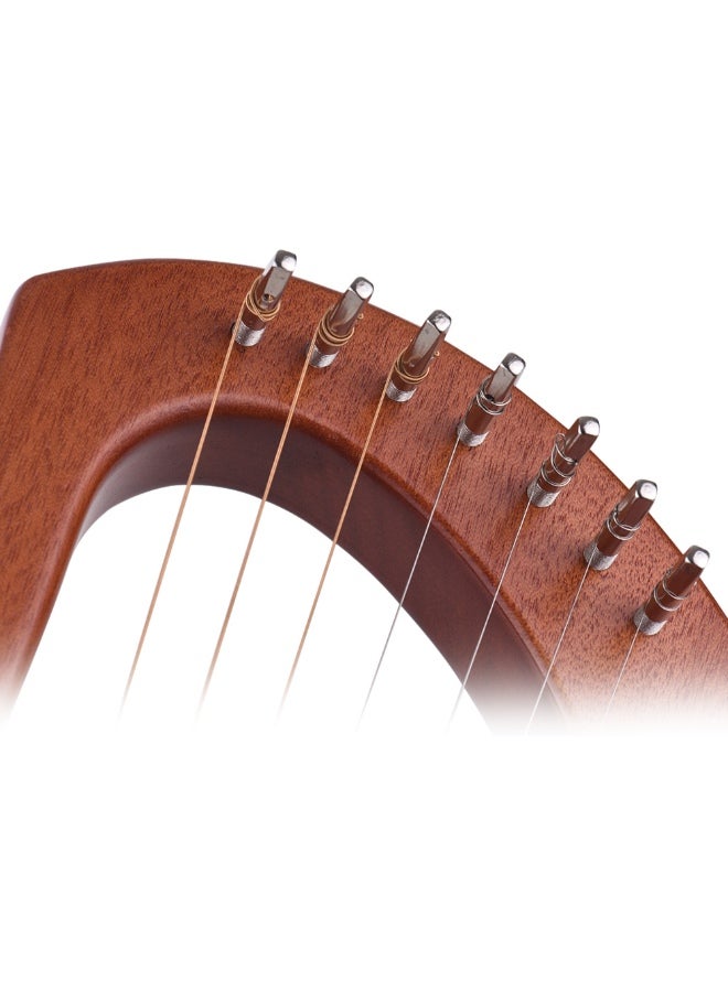 Walter.t 7-String Lyre Mahogany Harp With Carry Bag - Image 4