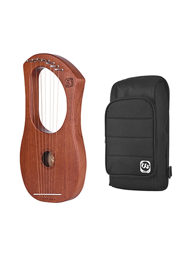 Walter.t 7-String Lyre Mahogany Harp With Carry Bag - Image 1