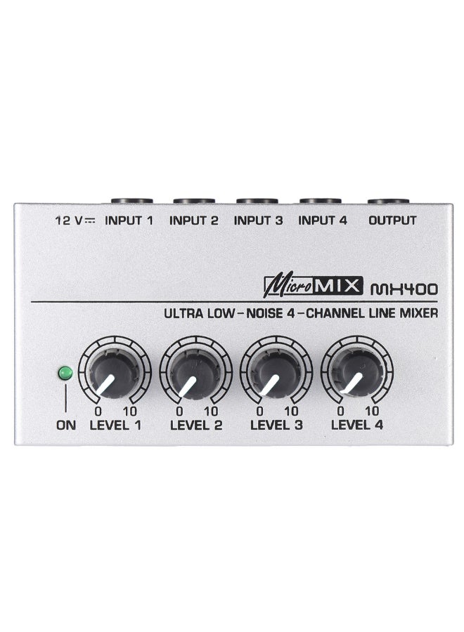 Generic 4-Channel Line Mono Audio Mixer With EU Adapter - Image 3