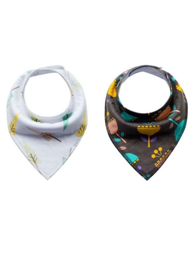 Happy Cherry 4-Piece Printed Bandana Bib Set - Image 2