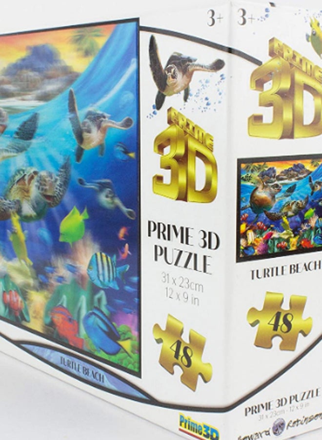 Prime 3D 48-Piece Turtle Beach 3D Puzzle Playset - Image 2