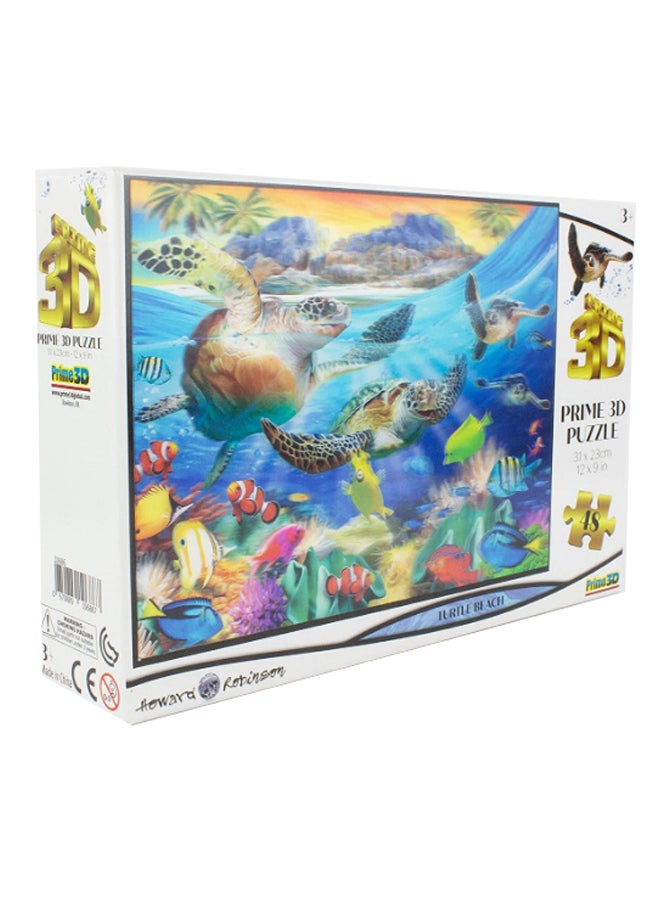 Prime 3D 48-Piece Turtle Beach 3D Puzzle Playset - Image 1