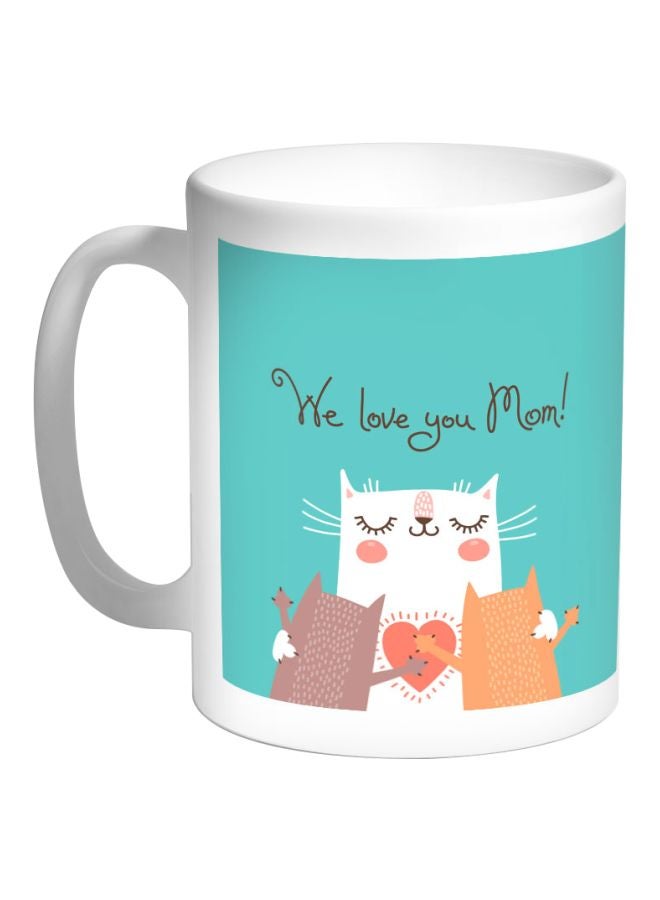 قدح قهوة - وي لوف يو مام أبيض/أخضر/بني