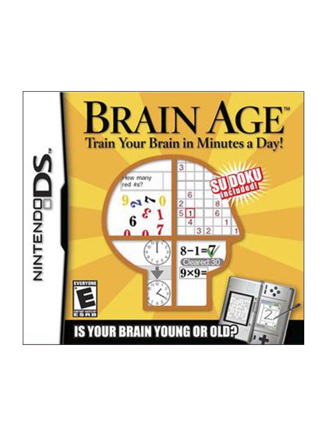 Nintendo Brain Age: Train Your Brain In minute A Day - Nintendo DS - puzzle - nintendo_ds
