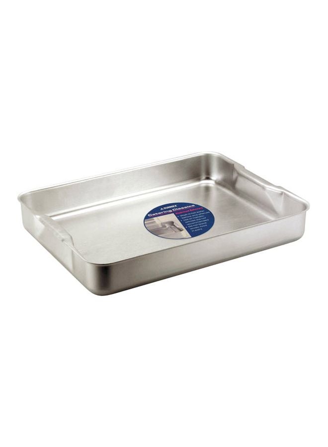 Aluminium Roasting Bakeware Pan Silver