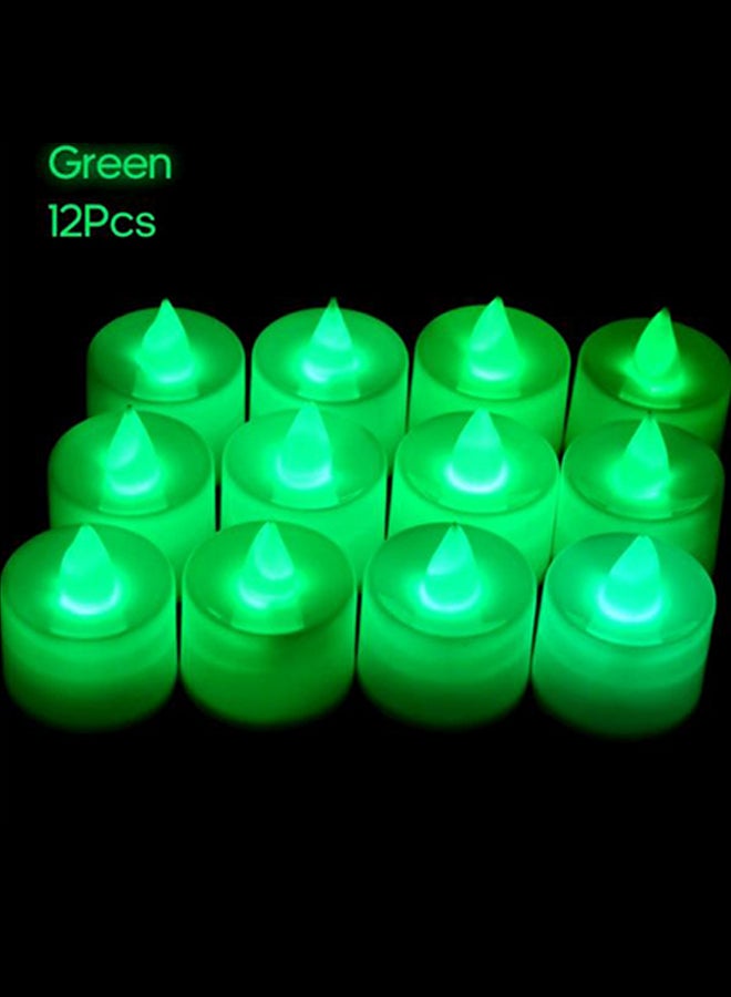 12-Piece Decorative LED Flameless Candle Lamp Set White - Image 2