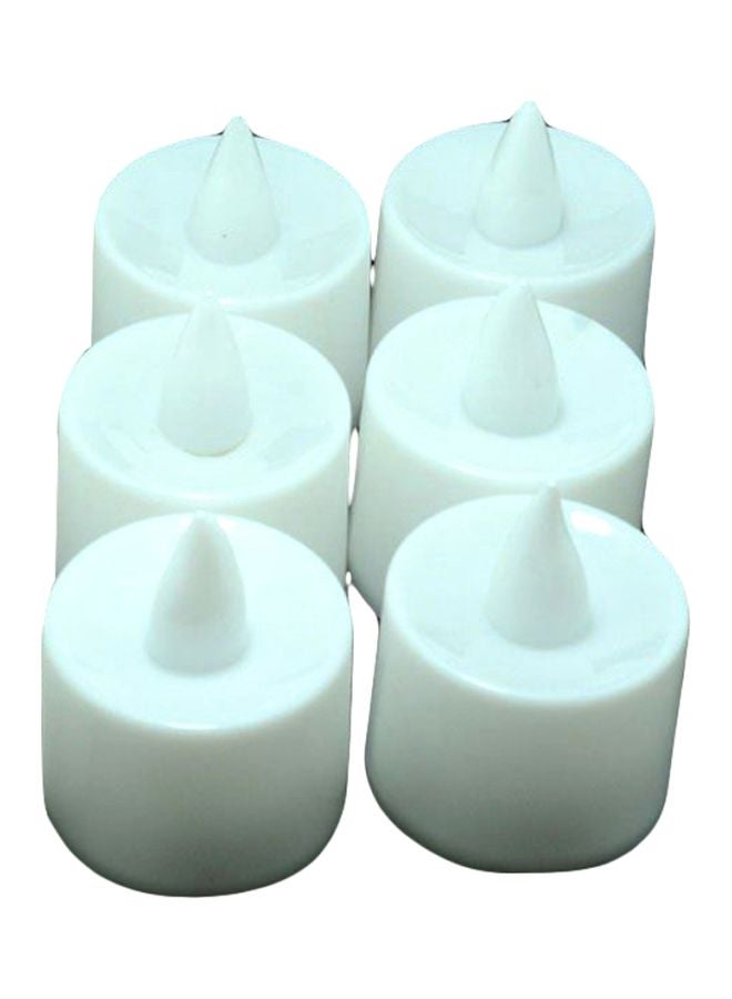 6-Piece Decorative LED Flameless Candles Yellow 15x13x5cm - Image 1