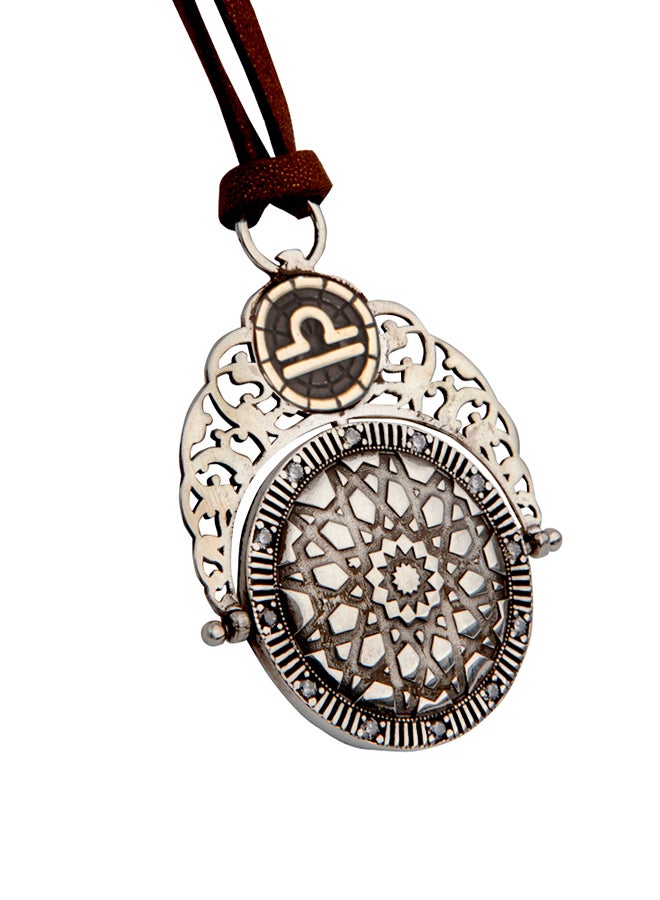 Biggdesign 925 Silver And Bronze Horoscope Libra Pendant Necklace  - Image 1