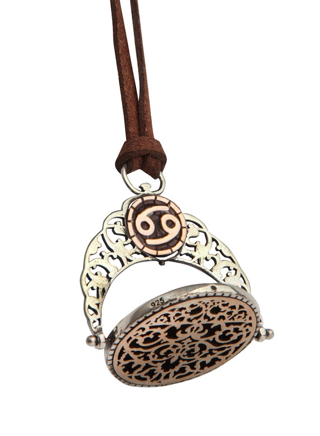 Biggdesign - 925 Silver And Bronze Horoscope Cancer Pendant Necklace - Image 1
