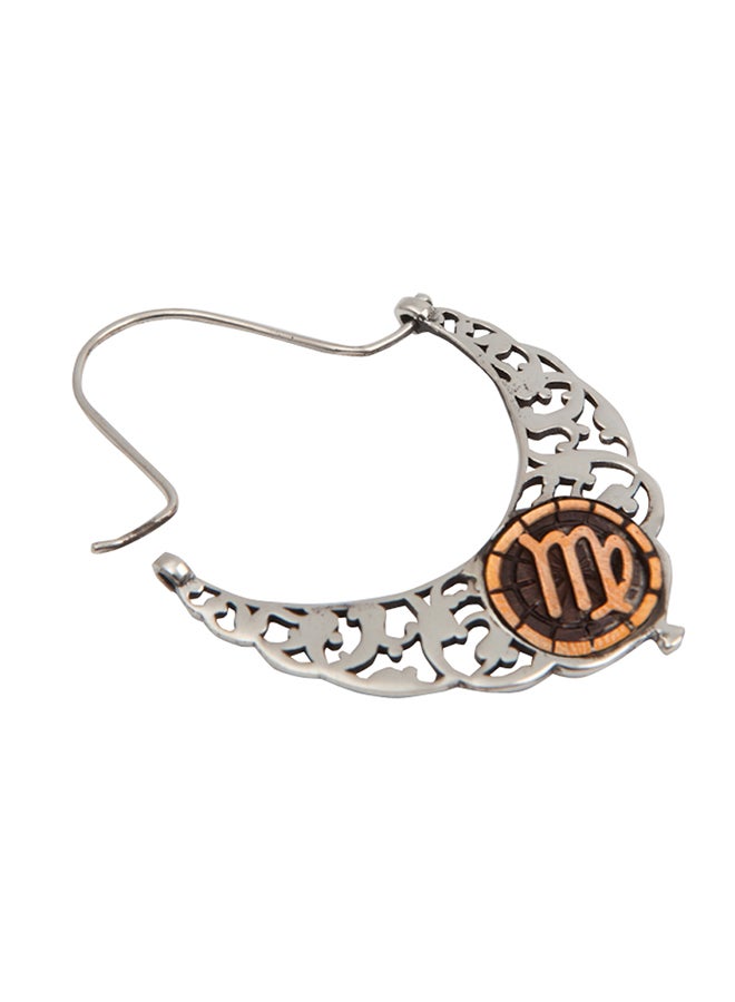 Biggdesign - Silver And Bronze Horoscope Virgo Dangle Earrings - Image 1