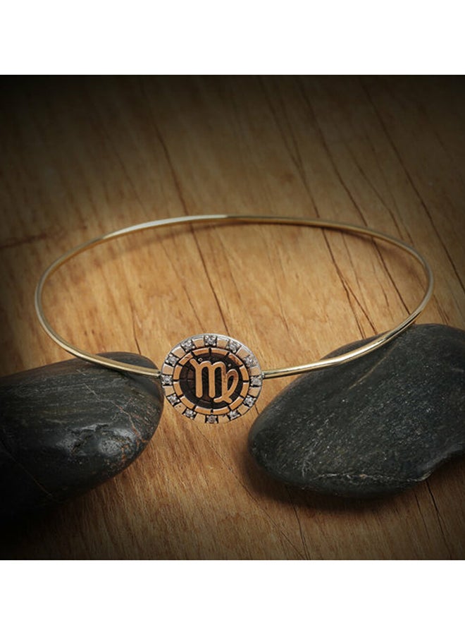 Biggdesign 925 C Silver And Brass Horoscope Virgo Bracelet with Zircon Stone - Image 2