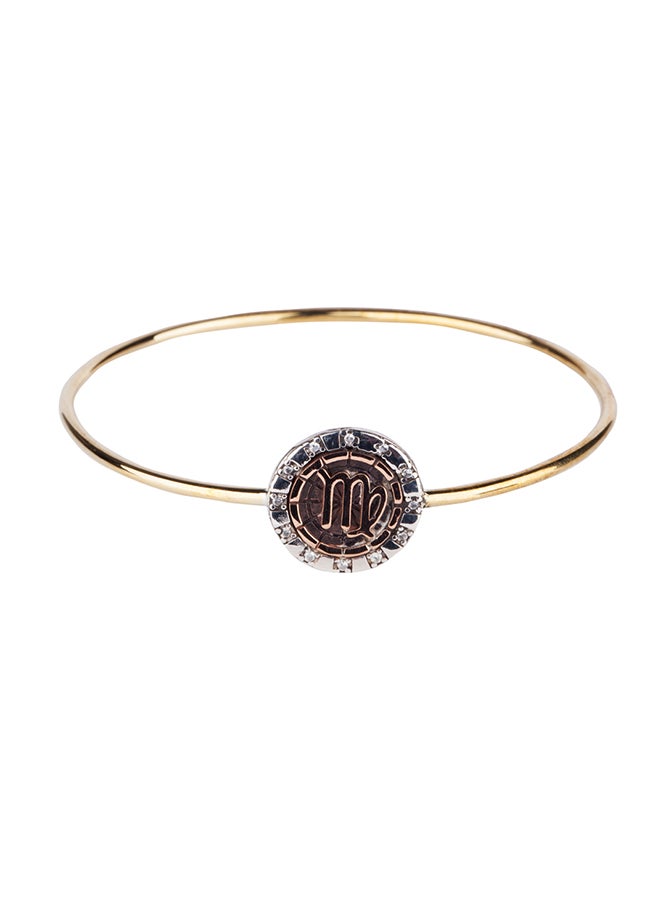 Biggdesign 925 C Silver And Brass Horoscope Virgo Bracelet with Zircon Stone - Image 1