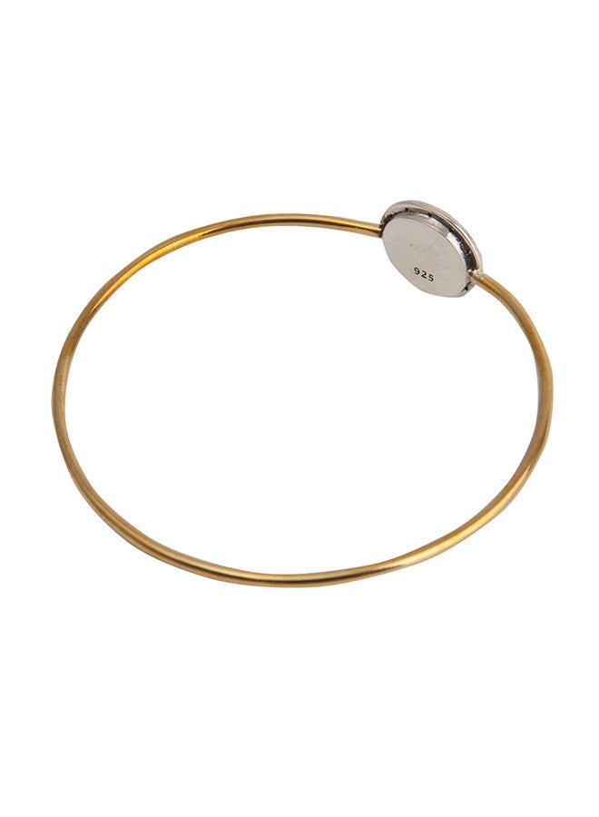 بيج ديزاين سوار من الفضة عيار 925 والنحاس بصميم برج الحمل مع حجر الزركون - Image 2