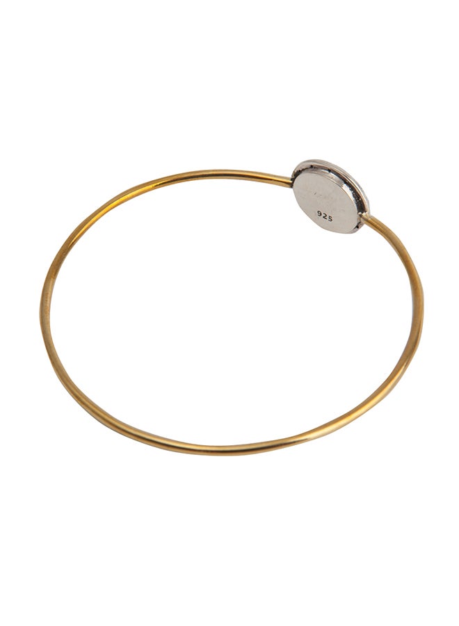 بيج ديزاين سوار من النحاس والفضة عيار 925 قيراط مرصع بحجر الزيركونيا على شكل برج الدلو - Image 2