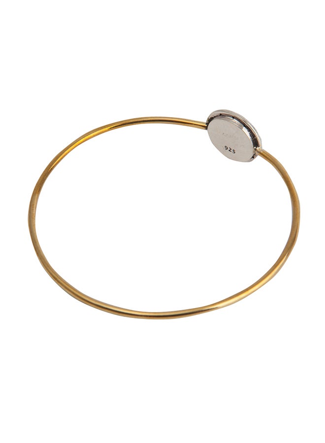 بيج ديزاين سوار من النحاس والفضة عيار 925 قيراط على شكل برج الجدي مع حجر الزيركون - Image 2