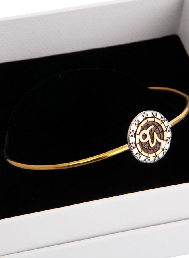 بيج ديزاين سوار من النحاس والفضة عيار 925 قيراط على شكل برج الجدي مع حجر الزيركون - Image 3