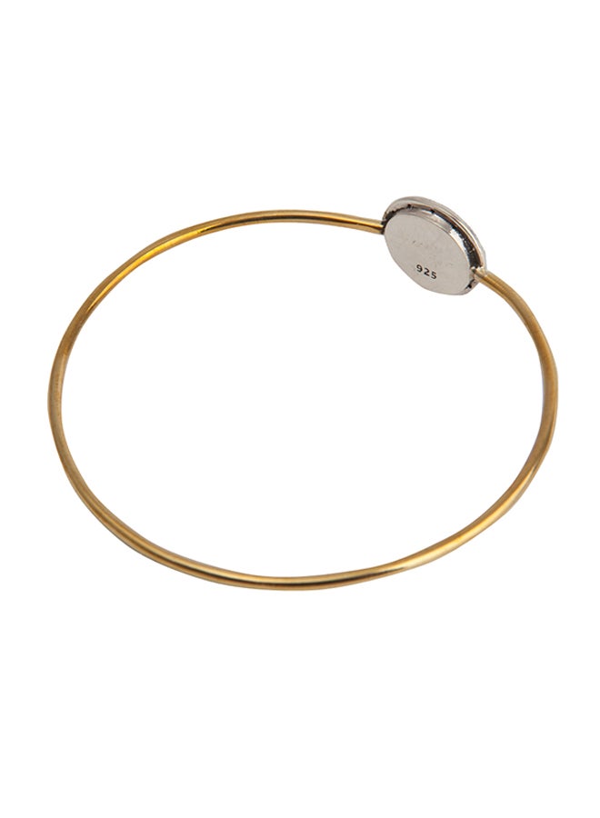 بيج ديزاين سوار مصنوع من الفضة عيار 925 قيراط و النحاس مزين برسوم على مجموعة برج الميزان النجمية و مرصّع بحجر الزكرونيا - Image 2