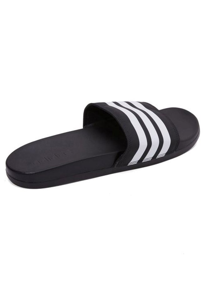 Adidas - Adilette Cloudfoam Plus Stripes Slides Core  Black/Cloud    White - Image 1