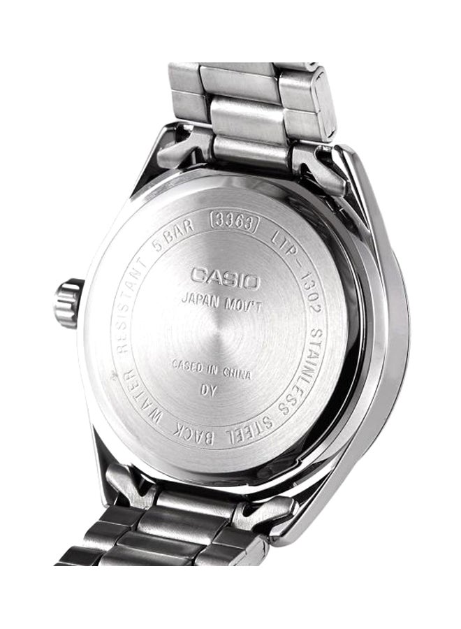 كاسيو ساعة يد إنتيسر بعقارب طراز LTP1302D-7A2V - 35 مم - فضي للنساء - Image 2