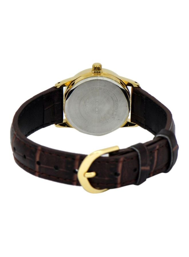 CASIO Women's Leather Analog Watch LTP-V002GL-9B - 31 mm - Brown - Image 2