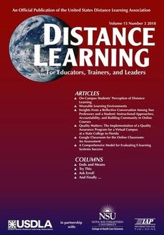 Distance Learning Issue 3 2018 paperback english 