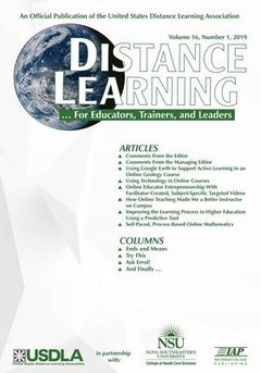 Distance Learning - Volume 16 Issue 1 2019 Paperback English by Michael Simonson 